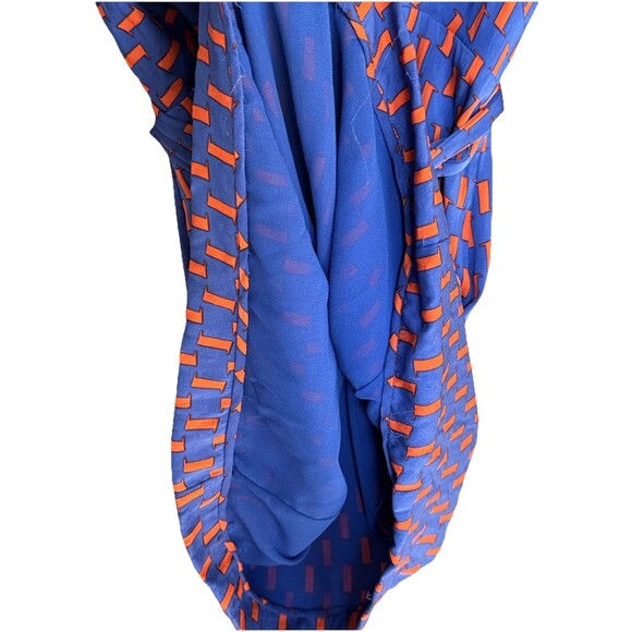 Diane Von Furstenberg Rachael Size 6 Purple Red Silk Cowl Neck Dress - Picture 6 of 11